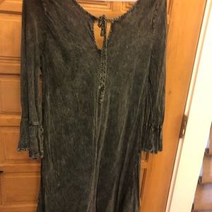 Denim midi dress